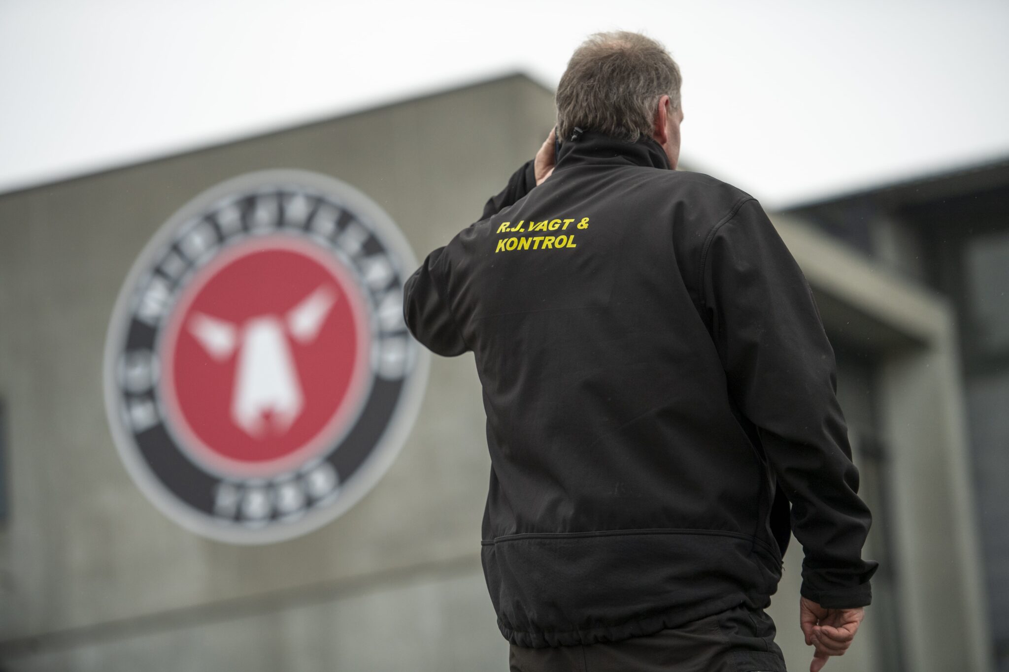 Foldboldvagt ved FC Midtjylland fodboldkamp